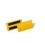 Durable Magnetic Document Pouch 100x38mm Yellow - Pack of 50 174104