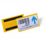 Durable Magnetic Document Pouch 150x67mm Yellow Pack of 50 174204