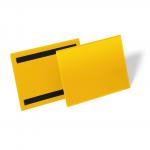 Durable Magnetic Document Sleeve A5 Landscape Yellow - Pack of 50 174304