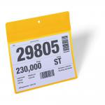 Durable Neodym Magnetic Ticket Label Holder Pockets - 10 Pack - A5 Yellow 174604