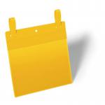 Durable Strap Ticket Holder Document Pocket Landscape - 50 Pack - A5 Yellow 174904