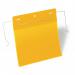 Durable Wire Hanger Ticket Holder Document Pocket - 50 Pack - A5 Yellow 175204