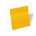 Durable Document Pocket with Wire Hanger A5 Landscape Yellow Pack of 50
