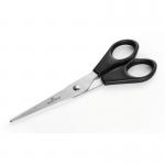 Durable Stainless Steel Ergonomic Office Paper Scissors - 6in Black - Pack of 12 177101