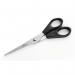 Durable Stainless Steel Ergonomic Office Paper Scissors - 6in Black - Pack of 12 177101