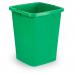 The durable bin bases of this 90L waste bin are a bright green color and have a square shape. It can be used for recycling or as a food bin. The product is labeled as DURABIN 1800474020.