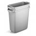 Durable DURABIN 60L Rectangular - Food Safe Waste Recycling Bin - White 