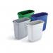 Durable 60L Waste Bin White - Rectangular Recycling Bin - Food Bin - DURABIN 1800496010