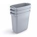 Durable 60L Waste Bin Grey - Rectangular Recycling Bin - Food Bin - DURABIN 1800496050