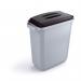 Durable 60L Waste Bin Grey - Rectangular Recycling Bin - Food Bin - DURABIN 1800496050