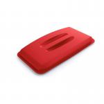 Durable 60L Bin Lid Red - Rectangular Recycling Bin Lid - Food Safe - DURABIN 1800497080