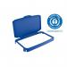 Durable 60L Hinged Bin Lid ECO Blue - Recycling Bin Lid - Food Safe - DURABIN 1800500040