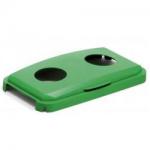 Durable DURABIN 60 Hinged Lid with Two Holes Green - Pack of 1 1800501020