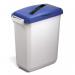 Durable DURABIN 60L Hinged Bin Lid with Slot Cut-Out For Easy Recycling - Blue 