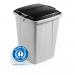 Durable DURABIN 90L ECO Strong Recycled Plastic Waste Recycling Bin - Grey 