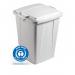 Durable DURABIN ECO 90L Recycled Plastic Square Bin Lid - Grey 