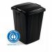 Durable DURABIN ECO 90L Recycled Plastic Square Bin Lid - Black 