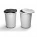 Durable 40L Round Waste Bin Grey - Strong Food Safe Bin - DURABIN 1800519050