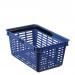 Durable Ergonomic Stackable Shopping Basket - 19 Litres - Blue 1801565040