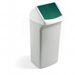 Durable DURABIN Square 40L Flip Swing Lid - Strong Recycling Bin Lid - Green 1801574012