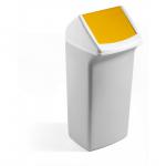 Durable DURABIN Square 40L Flip Swing Lid - Strong Recycling Bin Lid - Yellow 1801574013