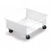 Durable DURABIN Square 90L Robust Steel Wheel Bin Trolley - White 1801668010