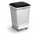 Durable DURABIN Square 90L Robust Steel Wheel Bin Trolley - White 1801668010