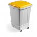 Durable DURABIN Square 90L Robust Steel Wheel Bin Trolley - White 1801668010