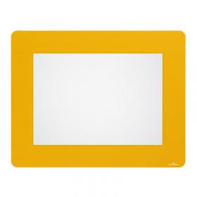 Durable Adhesive Non Slip Floor Frame Safety Label Holder - 10 Pack - A4 Yellow 180804