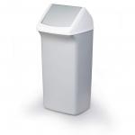 Durable DURABIN Contemporary Grey Square Recycling Bin + Swing Lid - 40L 1809798050