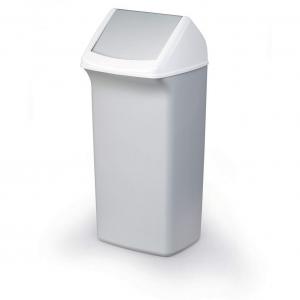 Durable DURABIN Contemporary Grey Square Recycling Bin  Swing Lid 40L