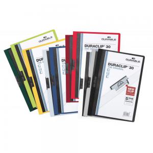 Durable DURACLIP 30 Sheet Document Clip File Folder - 25 Pack - A4
