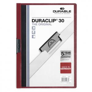 Durable DURACLIP 30 Sheet Document Clip File Folder - 25 Pack - A4