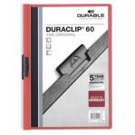 Durable DURACLIP&reg; 60 A4 Clip File Red Pack of 25 220903