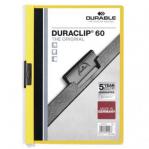 Durable DURACLIP 60 Sheet Document Metal Clip File Folder - 25 Pack - A4 Yellow 220904