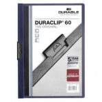 Durable DURACLIP&reg; 60 A4 Clip File Midnight Blue Pack of 25 220928