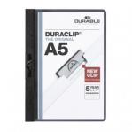 Durable DURACLIP&reg; 30 A5 Clip File Black Pack of 25 221701