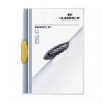 Durable SWINGCLIP&reg; A4 Clip Folder Yellow Pack of 25 226004