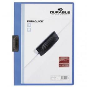 Durable DURAQUICK 20 Sheet Document Clip File Folder - 20 Pack - A4 Blue 227006