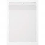 Durable Lanyard Pouches ID Badge Display Pocket Vertical - 50 Pack - A4 Clear 230719