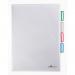 Durable Cut Flush 3 Part Index Divider Document Folder - 5 Pack - A4 Clear 231619