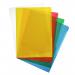 Durable Clear Plastic Cut Flush Document Wallet Folder - 100 Pack - A4 Yellow 