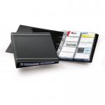 Durable VISIFIX 400 Business Card Ring Binder Album - A-Z Index - A4 Charcoal 238858