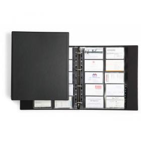 Durable VISIFIX 400 Business Card Ring Binder Album - A-Z Index Tabs - A4 Black 244401