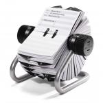 Durable TELINDEX Rotary Address Card Holder - 500 Cards & A-Z Index - Silver 248223