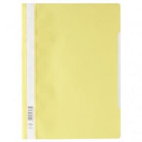 Durable Clear View Project Folder Document Report File - 25 Pack - A4 Yellow 252304