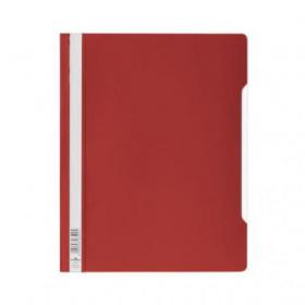 Durable Clear View Project Folder Document Report File - 50 Pack - A4+ Red 257003