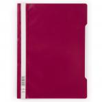 Durable Clear View Project Folder Document Report File - 50 Pack - A4 Crimson Red 257335