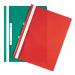 Durable Clear View Project Folder Report File + Filing Strip - 25 Pack - A4+ Red 