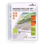 Durable Recycled Punched Pocket PREMIUM Sleeve Wallets - 40 Pack - A4 Clear 268619